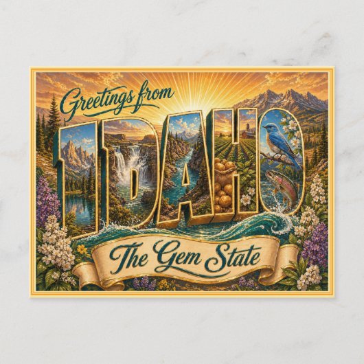 Carte postale ancienne de l'Idaho (Devant)