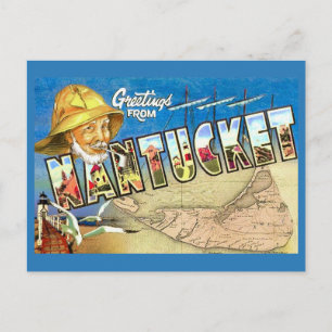 Carte postale ancienne de l'île de Nantucket