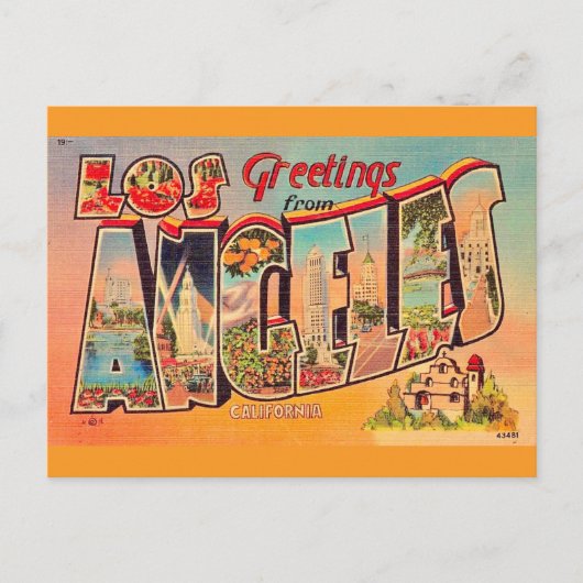 Carte postale ancienne de Los Angeles (Devant)