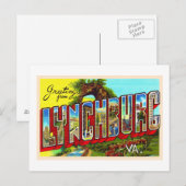 Carte postale ancienne de Lynchburg Virginie à gro (Devant / Derrière)