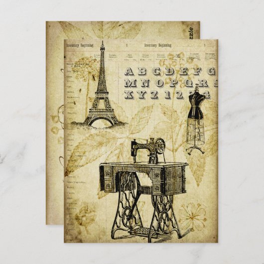 Carte postale ancienne de PARIS représentant une f (Devant / Derrière)