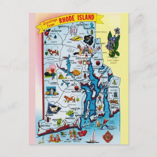 Carte postale ancienne de Rhode Island (Devant)