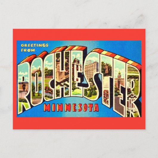 Carte postale ancienne de Rochester Minn (Devant)