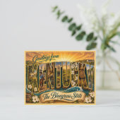 Carte postale ancienne de salutations du Kentucky (Debout devant)