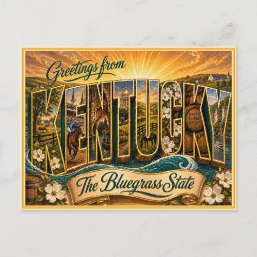 Carte postale ancienne de salutations du Kentucky (Devant)