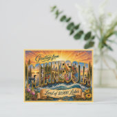 Carte postale ancienne de salutations du Minnesota (Debout devant)