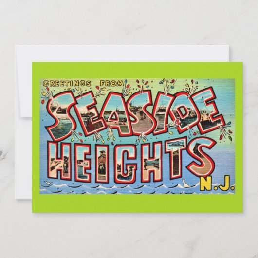 Carte postale ancienne de Seaside Heights NJ 5x7 (Devant)