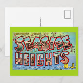 Carte postale ancienne de Seaside Heights NJ 5x7 (Devant / Derrière)