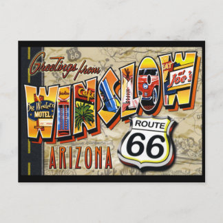 Carte postale ancienne de Winslow Arizona