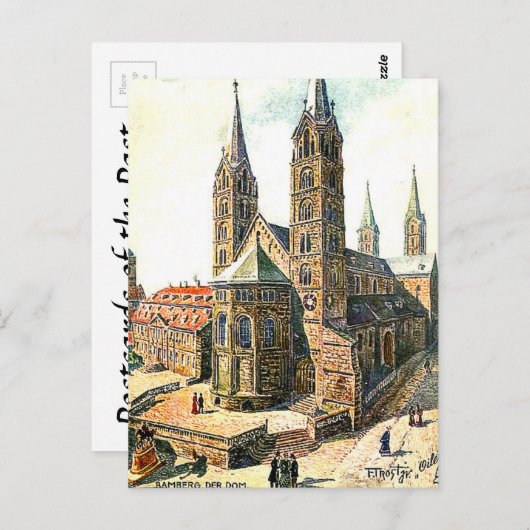 Carte postale ancienne - Der Dom, Bamberg, Bayern (Devant / Derrière)