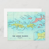 Carte postale ancienne des Îles Vierges (Devant / Derrière)