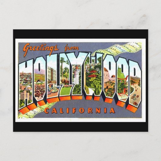 Carte postale ancienne d'Hollywood (Devant)