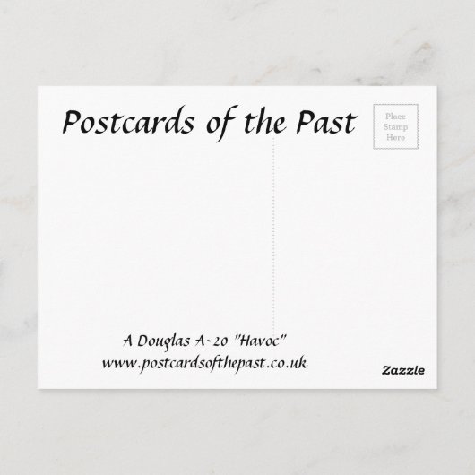 Carte postale ancienne - Douglas A-20 "Havoc" (Dos)