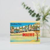 Carte postale ancienne du lac Sebago (Debout devant)