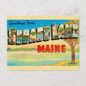 Carte postale ancienne du lac Sebago (Devant)