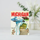 Carte postale ancienne du Michigan State (Debout devant)