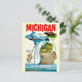 Carte postale ancienne du Michigan State (Debout devant)