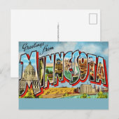 Carte postale ancienne du Minnesota (Devant / Derrière)