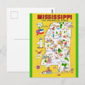 Carte postale ancienne du Mississippi (Devant / Derrière)