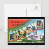 Carte postale ancienne du Missouri (Devant / Derrière)