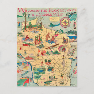 Carte postale ancienne du Wisconsin