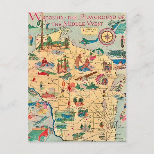 Carte postale ancienne du Wisconsin (Devant)
