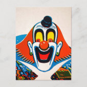 Carte postale ancienne d'un clown étrange et effra (Devant)