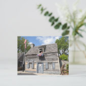 Carte Postale Ancienne école en bois (Debout devant)