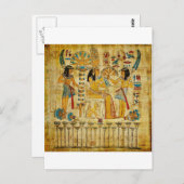 Carte Postale Ancienne Egypte Tapestry Scroll Heirogliphics (Devant / Derrière)