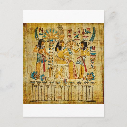 Carte Postale Ancienne Egypte Tapestry Scroll Heirogliphics (Devant)