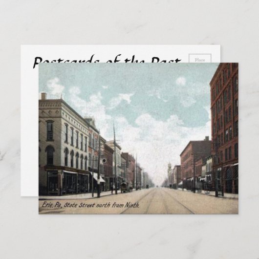 Carte postale ancienne - Érié, Pennsylvanie (Devant / Derrière)