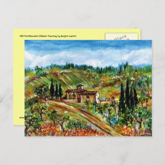 CARTE POSTALE ANCIENNE FERME EN CHIANTI -TOSCANE (Devant / Derrière)