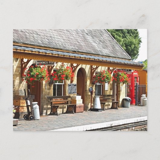 CARTE POSTALE ANCIENNE GARE (Devant)