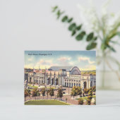 Carte postale ancienne - Gare centrale de Washingt (Debout devant)