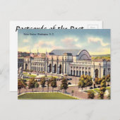 Carte postale ancienne - Gare centrale de Washingt (Devant / Derrière)