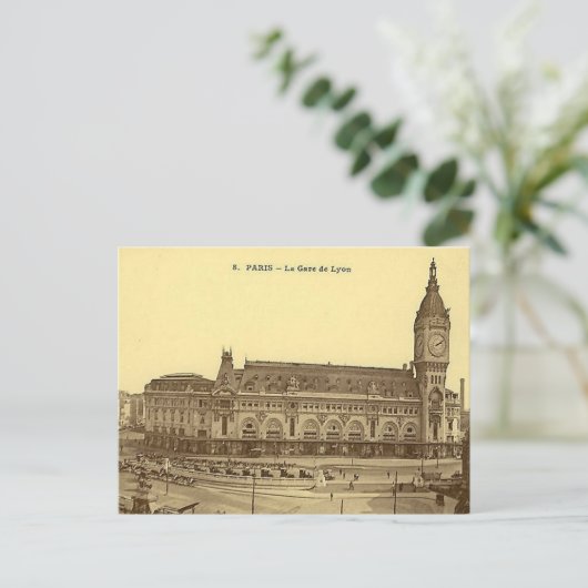 Carte postale ancienne - Gare de Lyon, Paris (Debout devant)