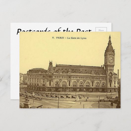 Carte postale ancienne - Gare de Lyon, Paris (Devant / Derrière)