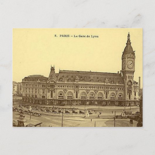 Carte postale ancienne - Gare de Lyon, Paris (Devant)