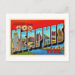 Carte postale ancienne grande lettre de Memphis Te