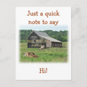 Carte Postale Ancienne grange Pochette de courrier Tabac Publici (Devant)