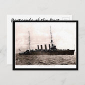 Carte postale ancienne - HMS Birmingham (Devant / Derrière)