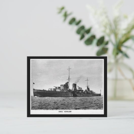 Carte postale ancienne - HMS (plus tard HMNZS) Ach (Debout devant)