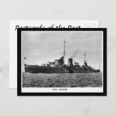 Carte postale ancienne - HMS (plus tard HMNZS) Ach (Devant / Derrière)