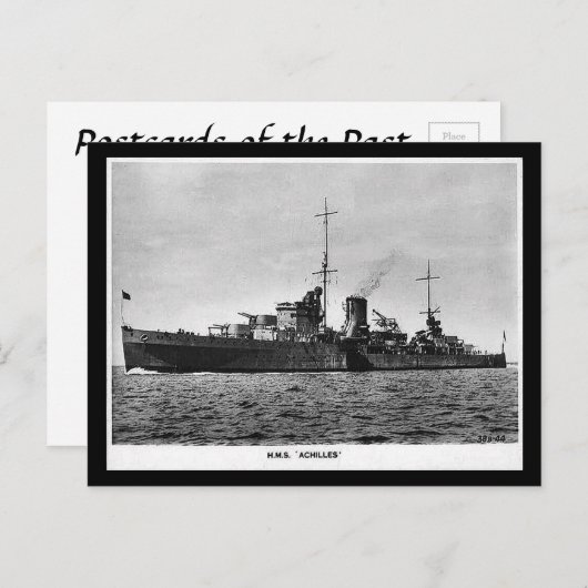 Carte postale ancienne - HMS (plus tard HMNZS) Ach (Devant / Derrière)