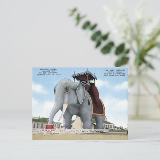 Carte postale ancienne - Hôtel de l'Éléphant, Atla (Debout devant)