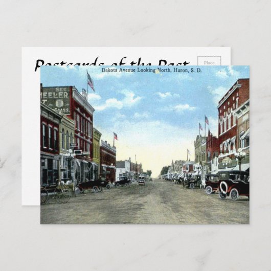 Carte postale ancienne - Huron, Dakota du Sud, Éta (Devant / Derrière)