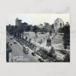 Carte postale ancienne - Hyde Park, Sydney, NSW