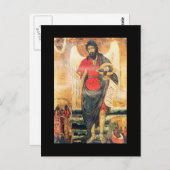 Carte Postale Ancienne icône orthodoxe de Jean le Baptiste (Devant / Derrière)