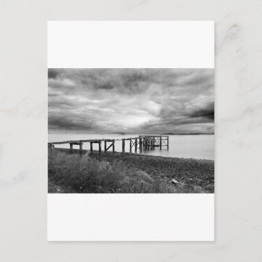 Carte Postale Ancienne jetée à Aberdour Silver Sand Beach, Écoss (Devant)