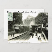 Carte postale ancienne - La Gare de Passy, Paris (Devant / Derrière)